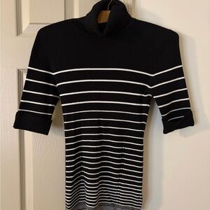 White House Black Market Ribbed Black Sweater